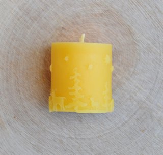 Beeswax Candle, Forest - $13