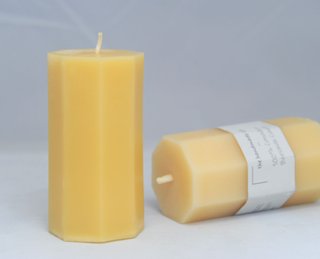 Beeswax Candle, Octagon - $22